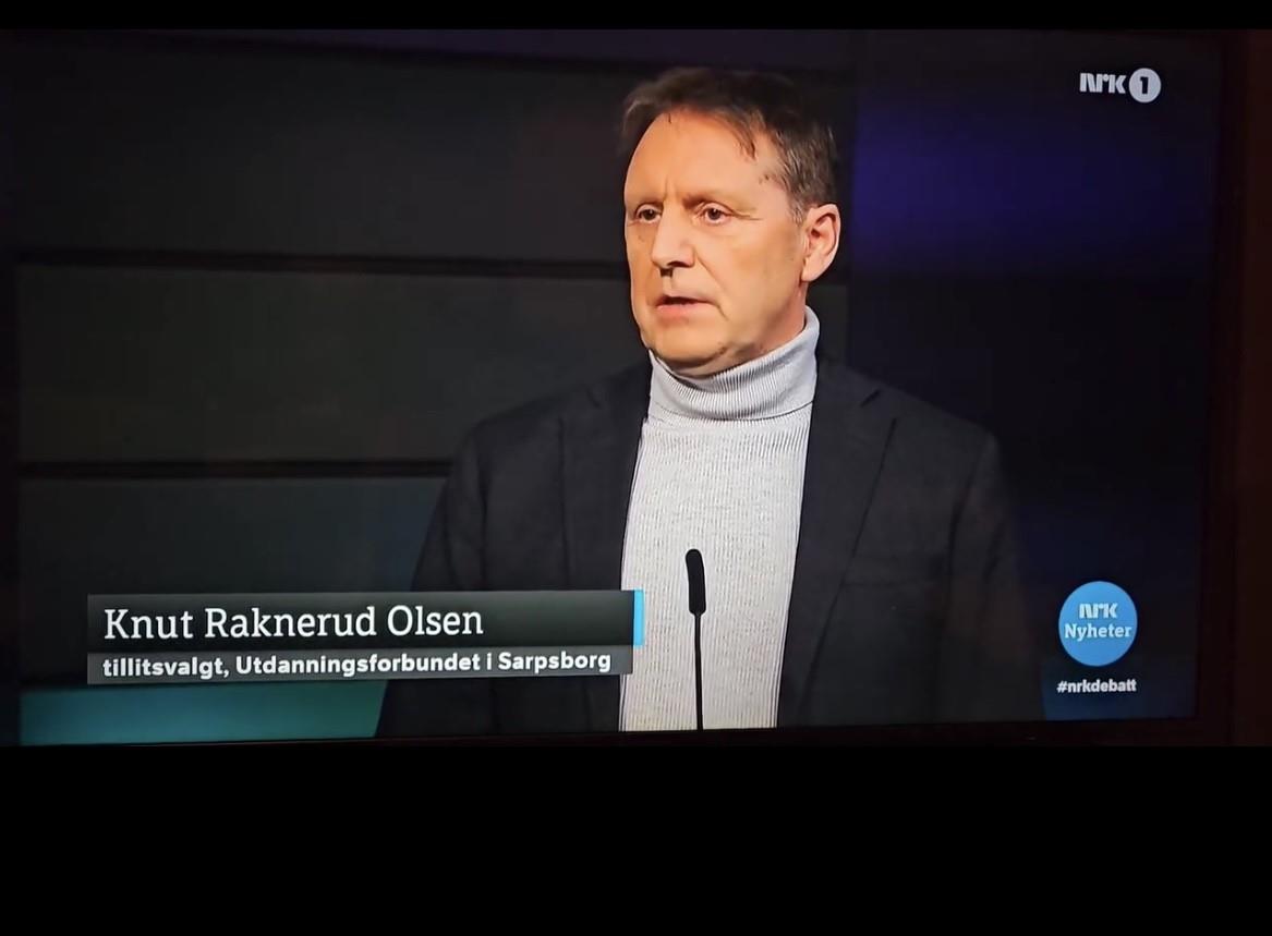 Skjermbilde av en debattsending fra NRK