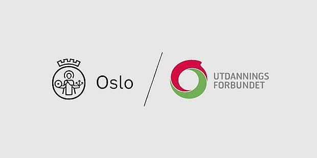 Logoene til Oslo kommune og Utdanningsforbundet.