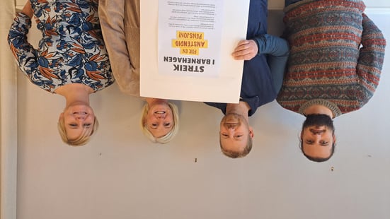 Plakat med felles budskap signert Utdanningsforbundet, Fagforbundet og Delta