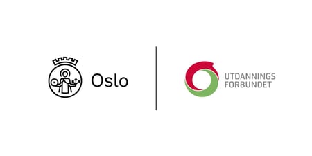Bilde med kommunevåpenet til Oslo og logoen til Utdanningsforbundet Oslo