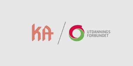 Logo for Utdanningsforbundet og logo for KA.