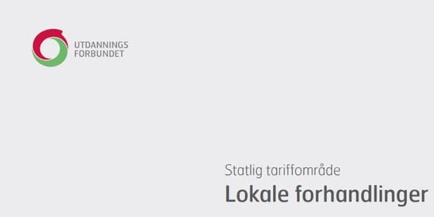 Forsidebilde av veiledningsheftet med teksten: «Veiledningshefte – statlig tariffområde – lokale forhandlinger». Illustrasjon