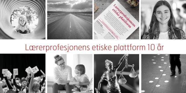 collage med bilder som illustrerer lærerprofesjonens etiske plattforms feiring