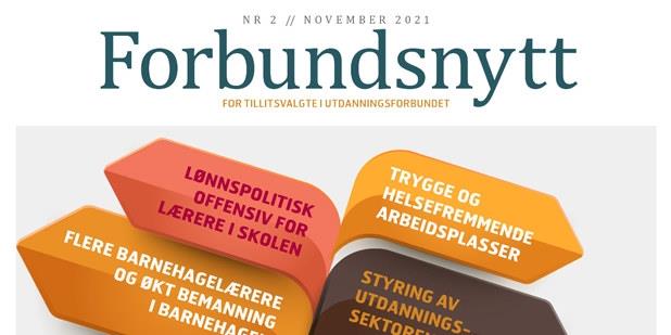 Forside magasinet Forbundsnytt. Illustrasjon.