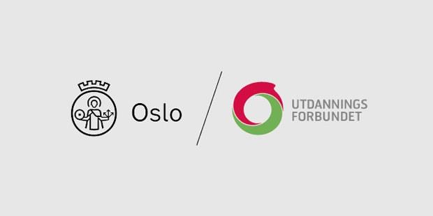 Logoene til Oslo kommune og Utdanningsforbundet.