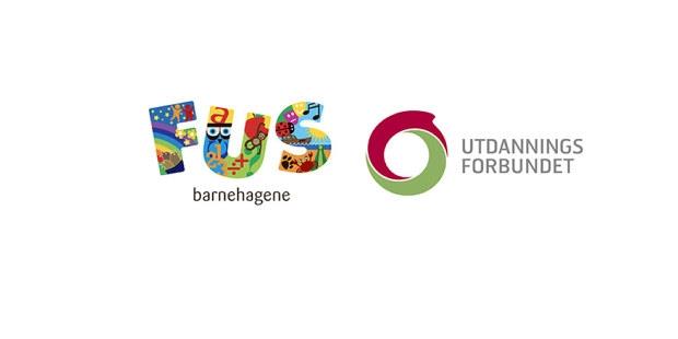 Logo av FUS trygge barnehager og Utdanningsforbundet