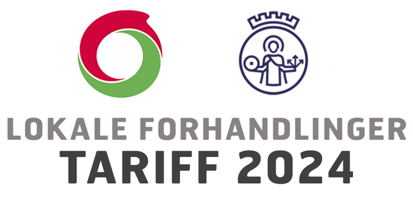 Skilt med logo til Utdanningsforbundet og Oslo kommune og tekst Lokale forhandlinger  - Tariff 2024