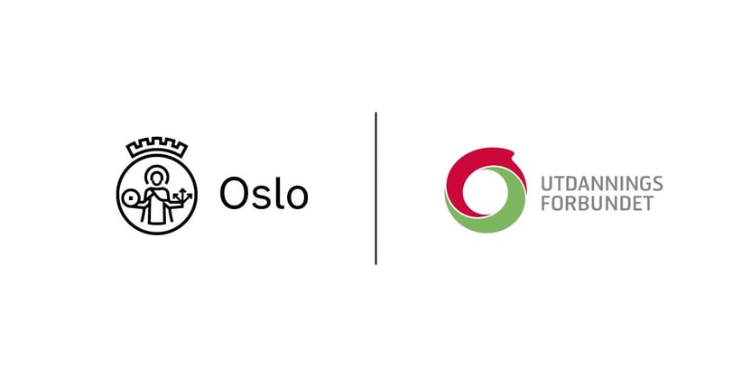 Bilde med kommunevåpenet til Oslo og logoen til Utdanningsforbundet Oslo