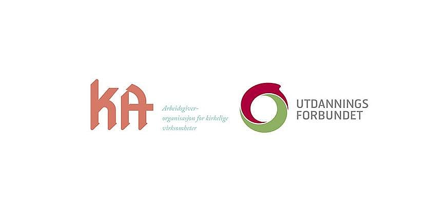 Logo for arbeidsgiverorganisasjonen KA og for arbeidstakerorganisasjonen Utdanningsforbundet.